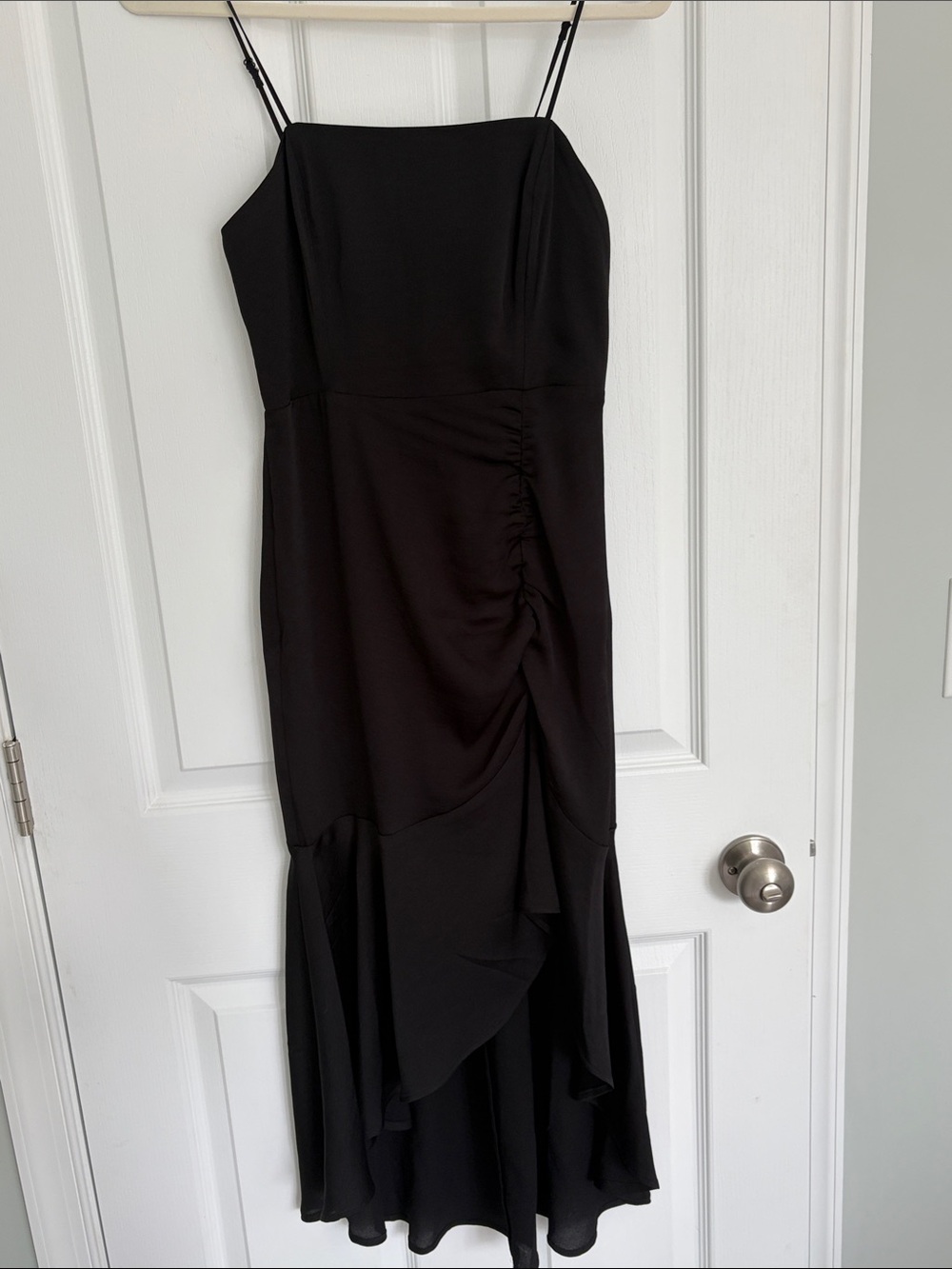 Express Black Spaghetti-Strap High-Low Dress